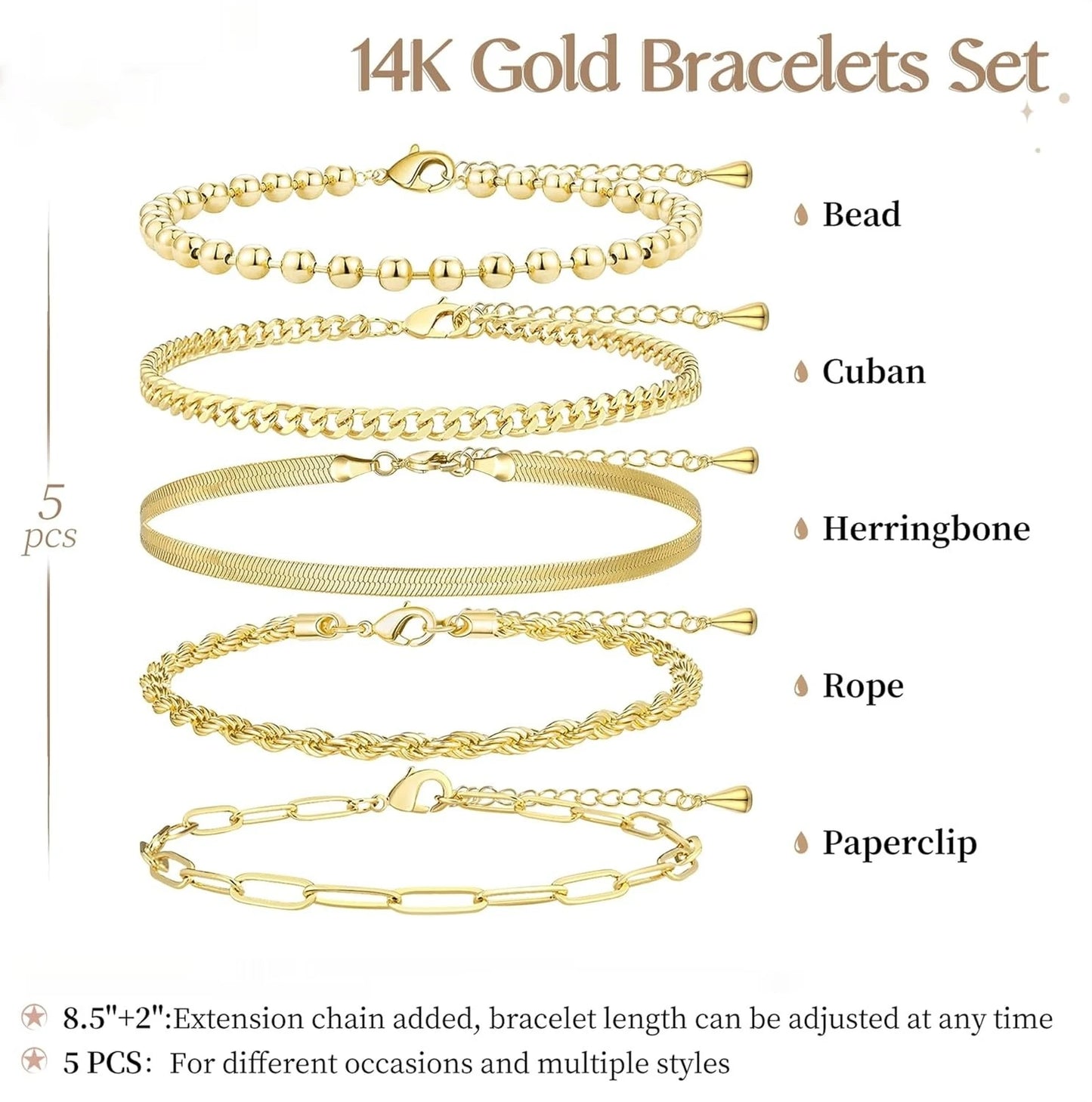 Veloura 5 Piece Bracelet Set