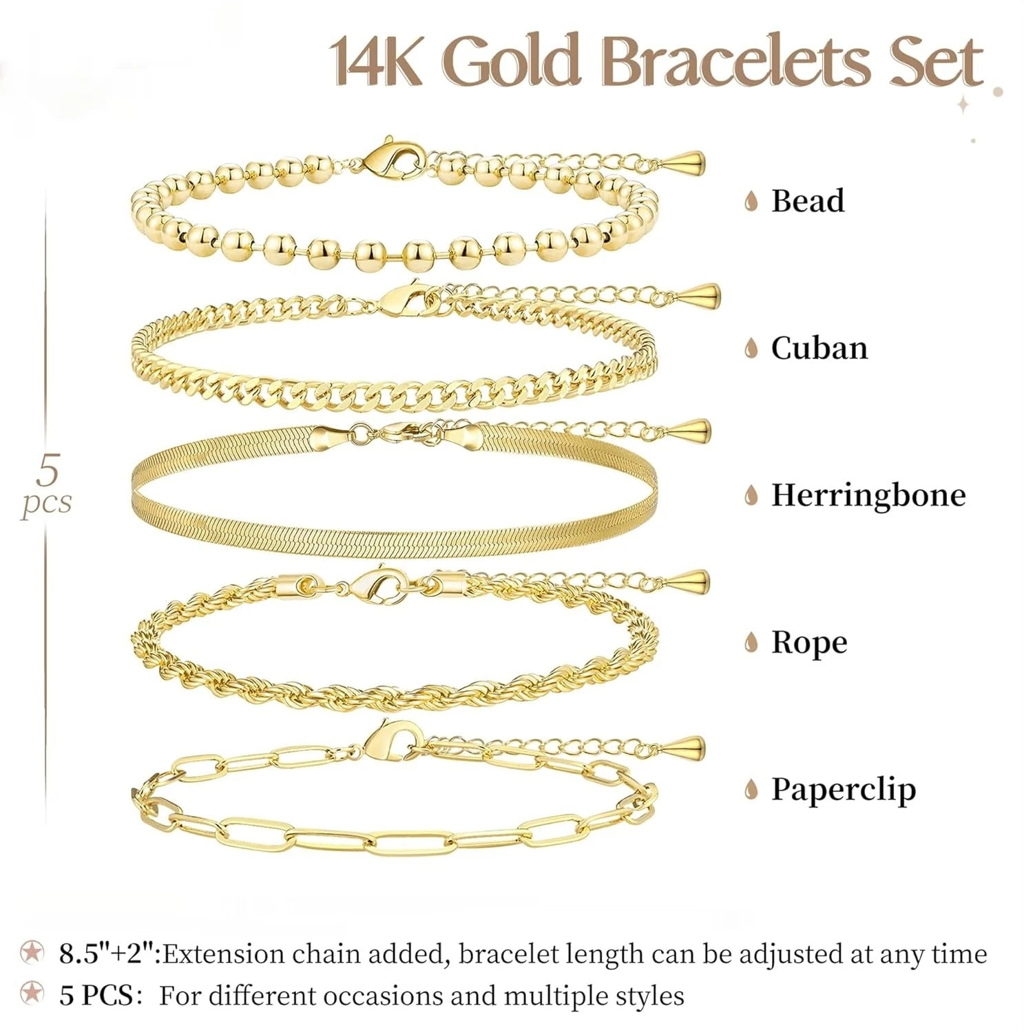 Veloura 5 Piece Bracelet Set